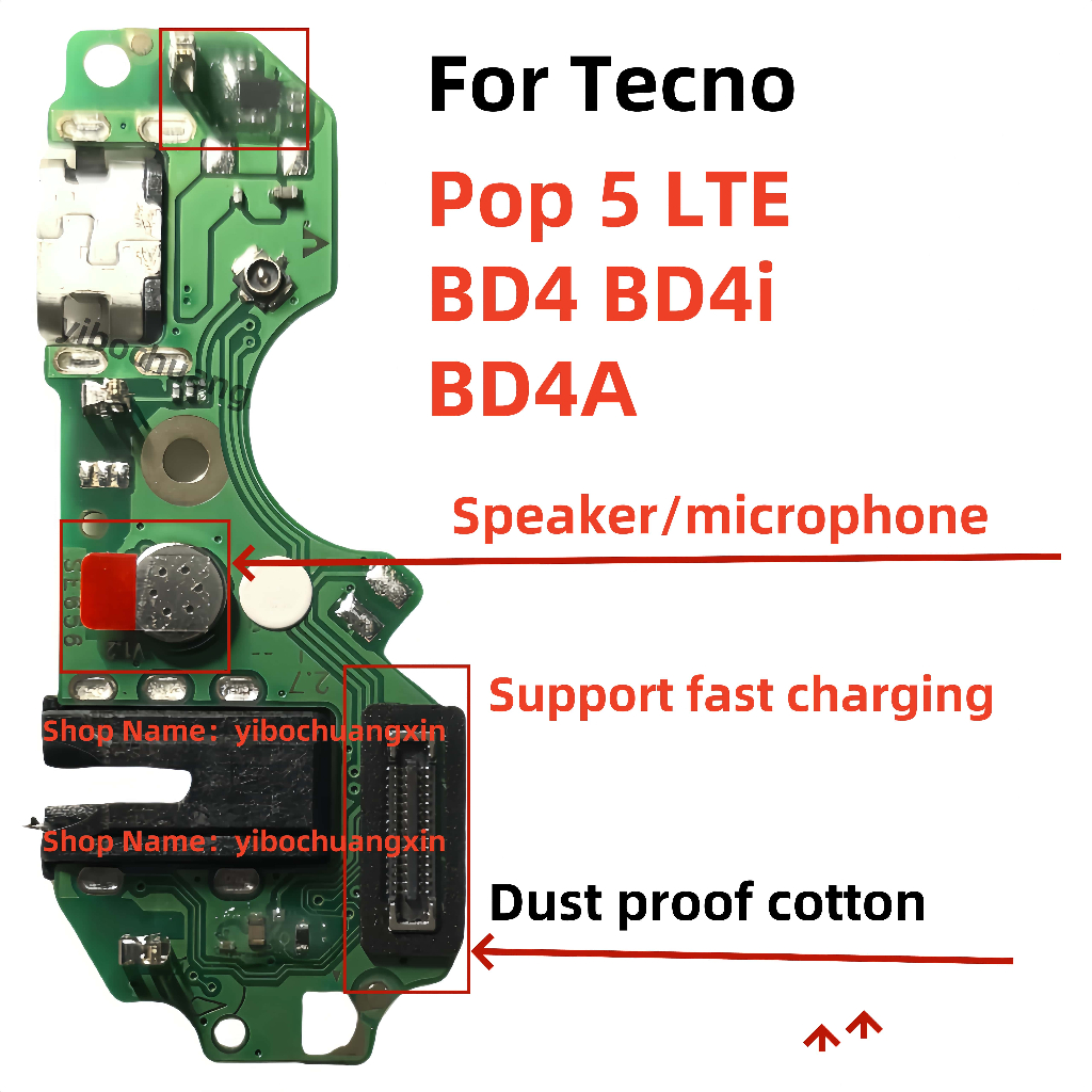 แพรตูดชาร์จ (Charging Port Flex )  Tecno Pop 5 LTE BD4 BD4i BD4A USB