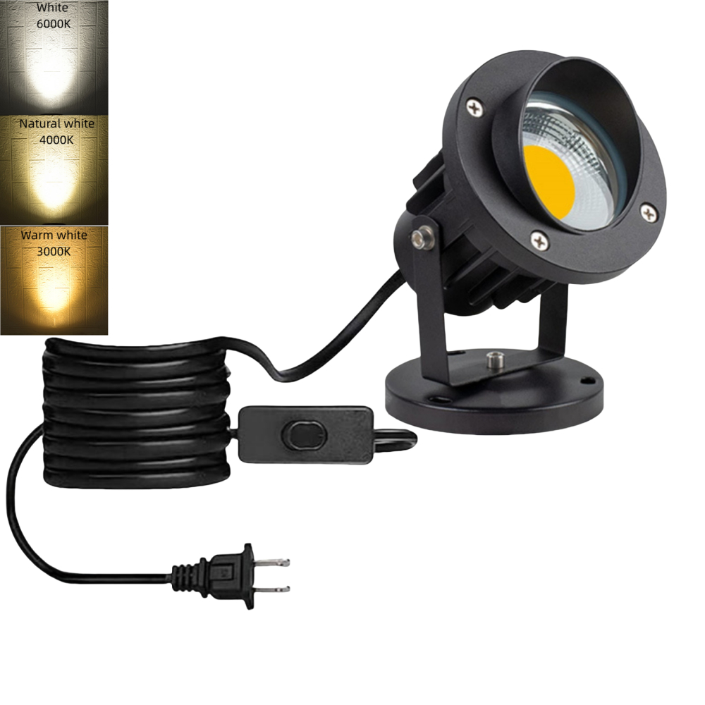 ไฟสปอร์ตไลท์ Led กลางแจ้ง, Warm White 20W ไฟในร่ม,110V220V ไฟเพดาน,ไฟ Landscape สําหรับผนัง,บ่อ,ภาพ,สวน,Yard พร้อม US 2-Plug