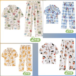 ม่เสื้อคาร์ดิแกนเด็กชายและเด็กหญิงแขนยาวปกชุดนอนเด็กชุดบริกา…