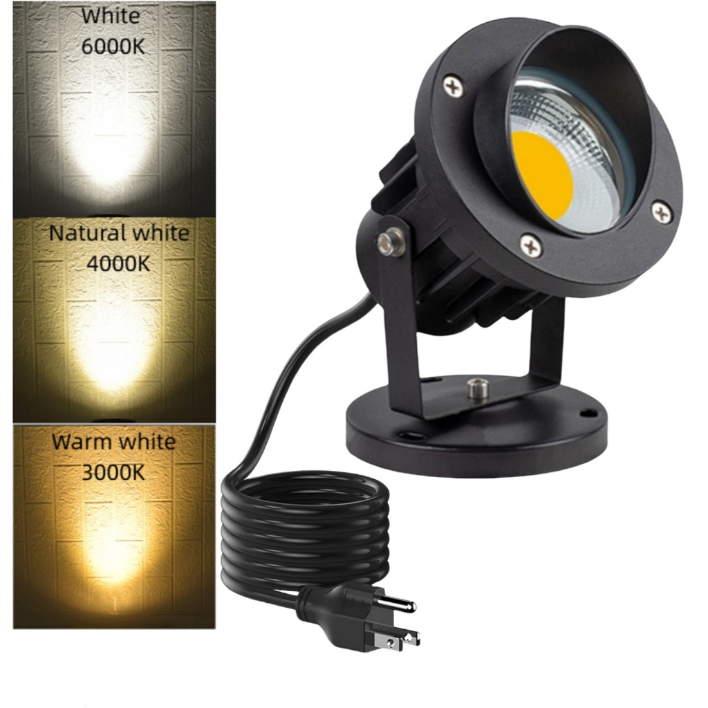 ไฟสปอร์ตไลท์ Led กลางแจ้ง, Warm White 20W ไฟในร่ม,110V220V ไฟเพดาน,ไฟ Landscape สําหรับผนัง,Pond,รูปภาพ,สวน,Yard พร้อมปลั๊ก US 1.5M