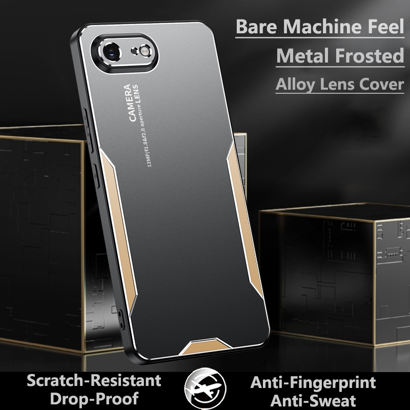 ปลอกสําหรับ Apple iPhone 16e 5G SE 2025 SE4 A3212 A3409 A3410 A3408 เคสโทรศัพท์โลหะ Matte กลับการกระ
