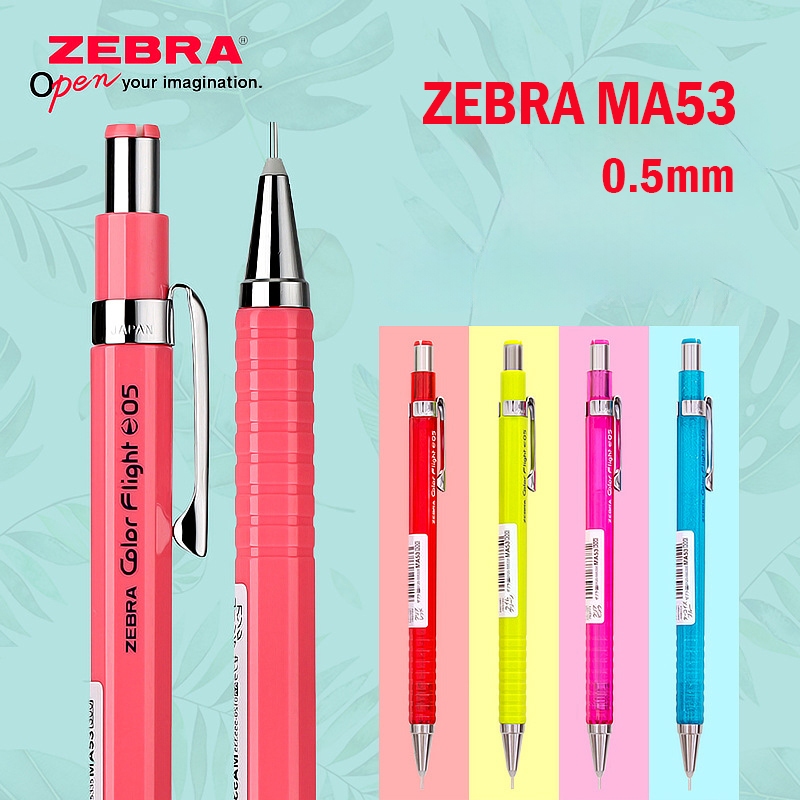 1 ชิ้นญี่ปุ่น ZEBRA MA53 MECHINCAL Pencil 0.5 มม.ปากกาอัตโนมัติดินสอ Backing ด้านล่างสาวร้อนชนเพลาห