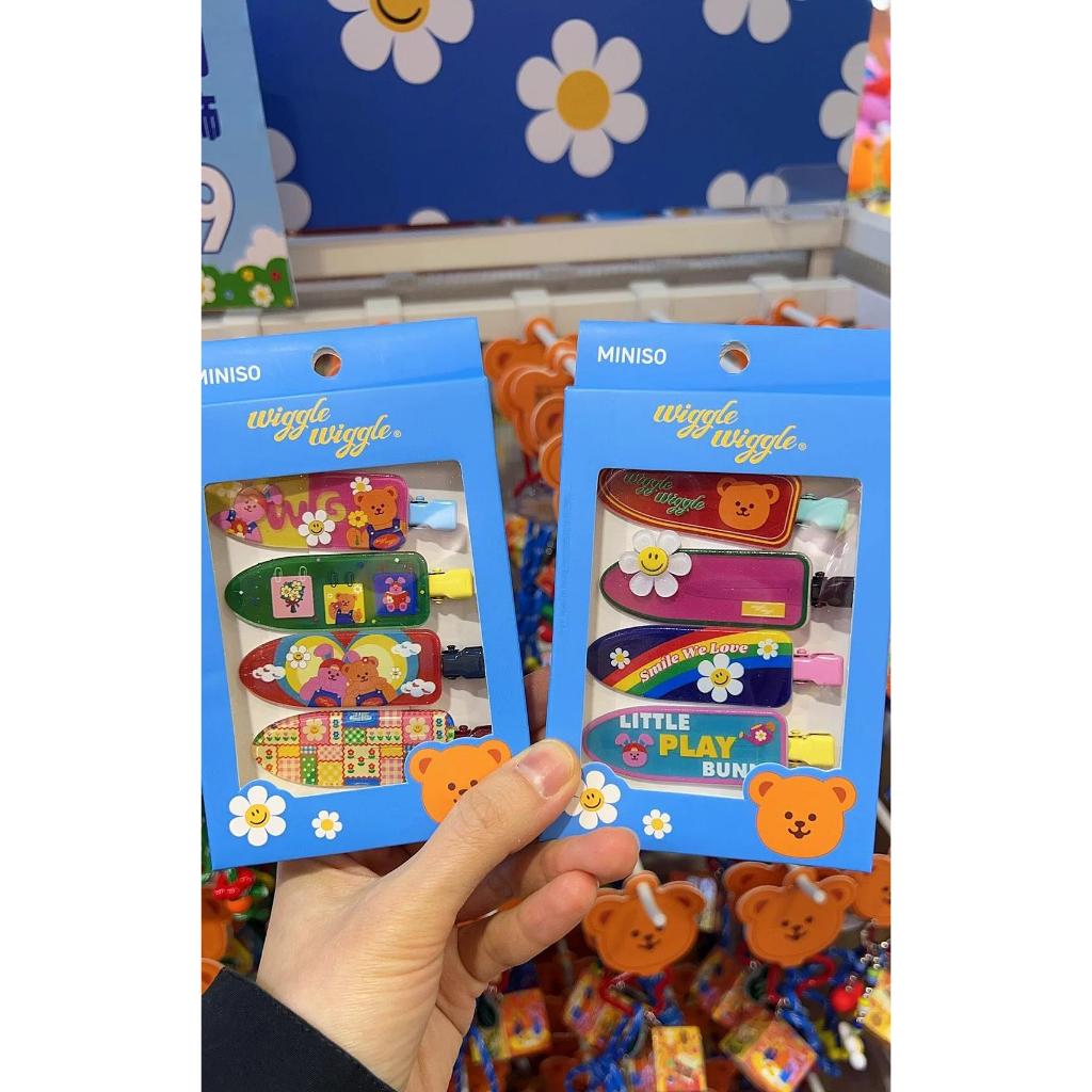 Kapplin🧸Wiggle Wiggle MINISO กิ๊บติดผมไร้รอย กิ๊บติดผม เครื่องประดับผม