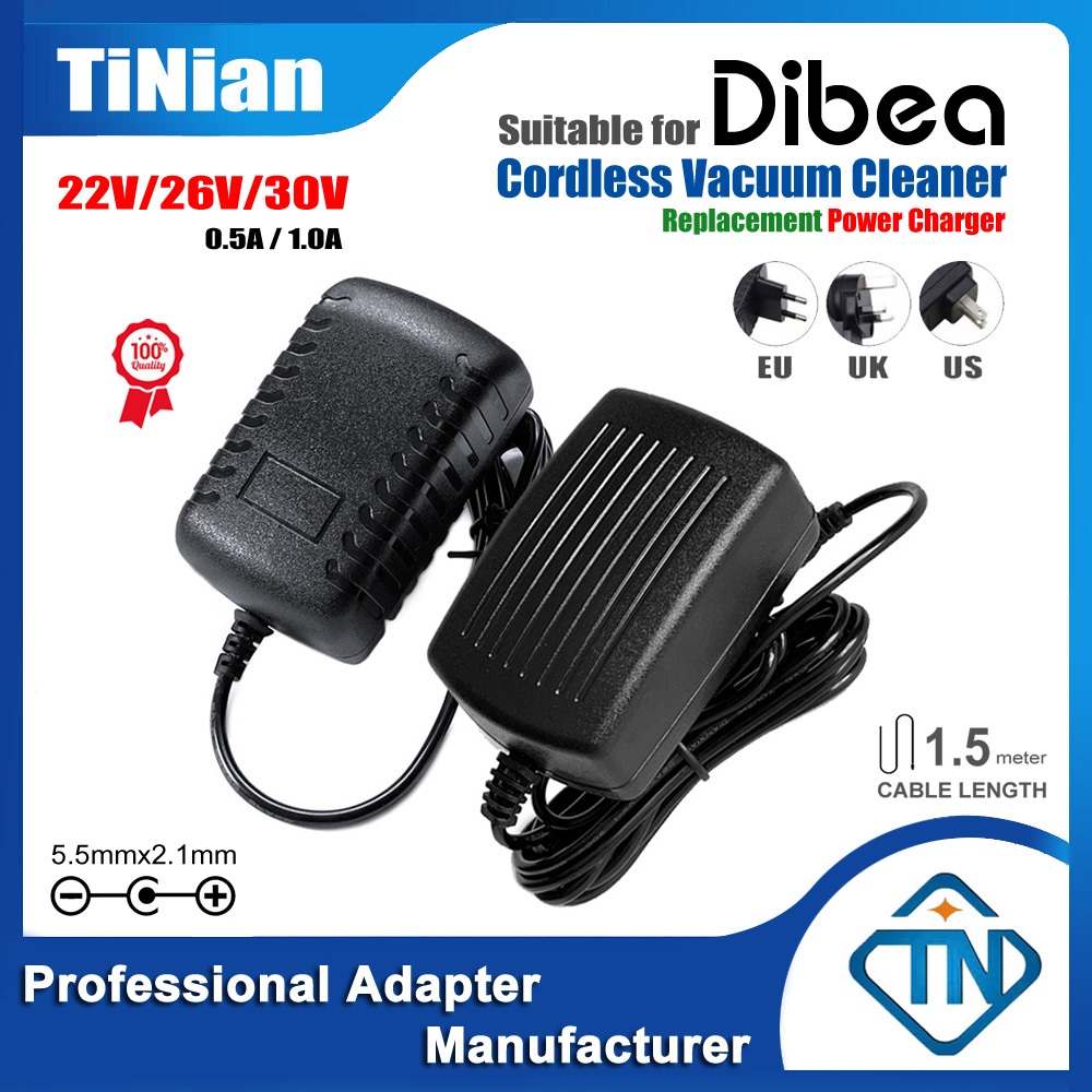 22V 26V 30V 0.5A 1A AC/DC Adapter Charger สําหรับ Dibea HC26 F20 PRO FC20 G20-2592200 เครื่องดูดฝุ่นหุ่นยนต์ไร้สาย Mini 18.5V 22.2V 25.9V