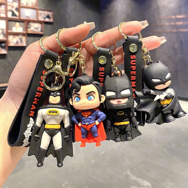 ใหม่ Marvel Superman พวงกุญแจจี้ตุ๊กตา Avengers
