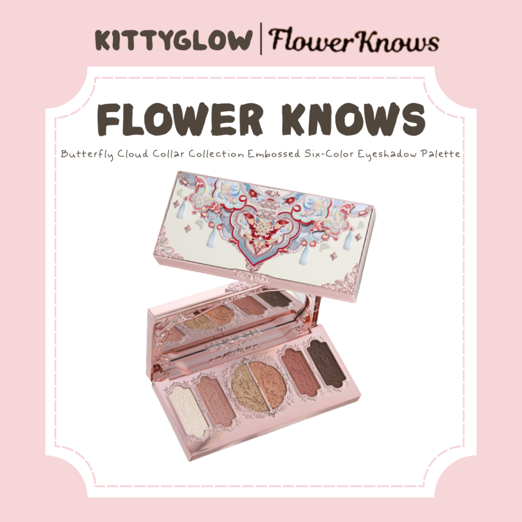 Flower KNOWS Butterfly Cloud Collar Collection พาเลทอายแชโดว์สีหกสีนูน