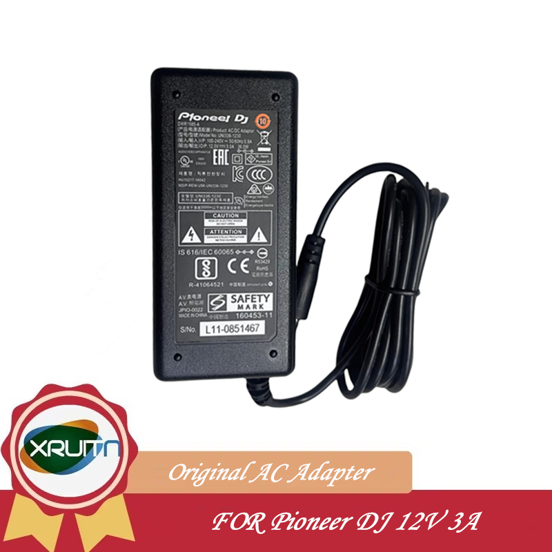 12V 3A 36W AC DC Adapter UNI336-1230 Charger สําหรับ Pioneer DJ DDJ-SR2 RR 800 1000 UNI36-1230 แหล่ง