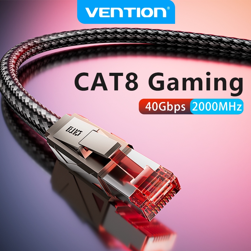 Vention สายแลน Cat8 ความเร็ว 40Gbps 2000MHz สําหรับคอมพิวเตอร์