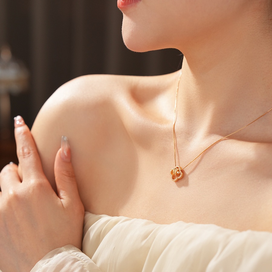 [Jewbeauty]Zircon สร้อยคอดอกไม้แฟชั่น Commuter ประณีต Clavicle Chain หรูหราอุปกรณ์เสริมระดับไฮเอนด์
