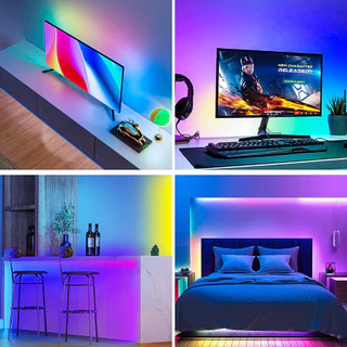 ไฟแต่งห้อง โคมไฟตกแต่งห้อง แถบ LED RGB 5050 ทีวี คอมพิวเตอร์ แบ็คไลท์ ตกแต่งห้อง โคมไฟ