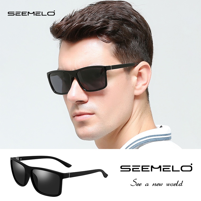 SEEMELO ผู้ชายแว่นตากันแดดแว่นตาขับรถแว่นตากีฬากลางแจ้ง ยูวี400 แว่นตาน้ําหนักเบาสะอาด วิสัยทัศน์ แว่นตากันแดดขี่จักรยานขี่แว่นตาวิ่