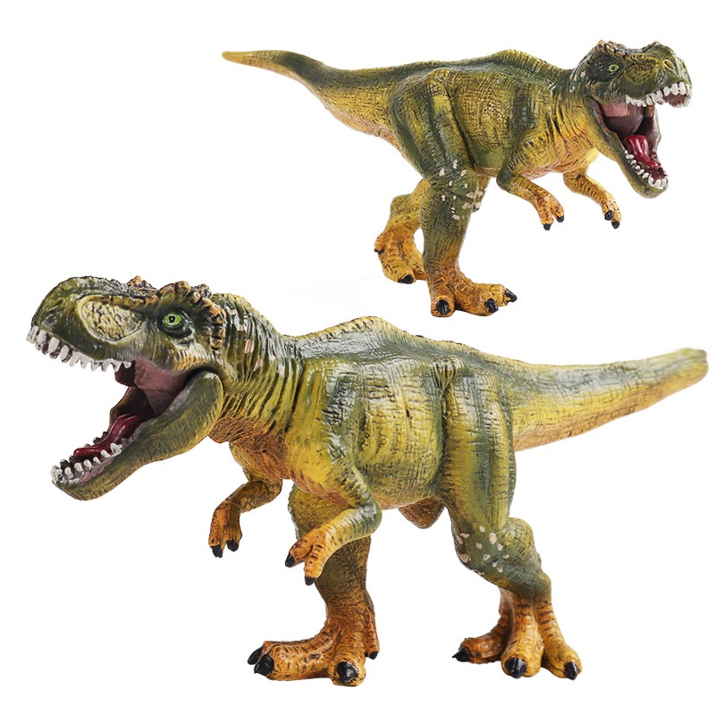 Tyrannosaurus Rex Jurassic Solid ของเล่นไดโนเสาร์พลาสติกจําลองสัตว์รุ่นเด็กเดิน Tyrannosaurus Rex Bo