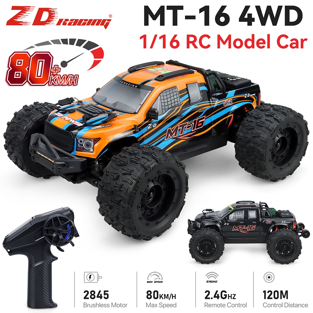 ZD RACING MT16 3S Brushless RTR 1/16 RC รีโมทคอนโทรลไฟฟ้ารุ่นรถรถบรรทุกมอนสเตอร์ของเล่นเด็กผู้ใหญ่
