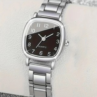 นาฬิกาข้อมือสุภาพสตรีหรูหราสไตล์สายสแตนเลสลําลองแฟชั่นสร้อยข…