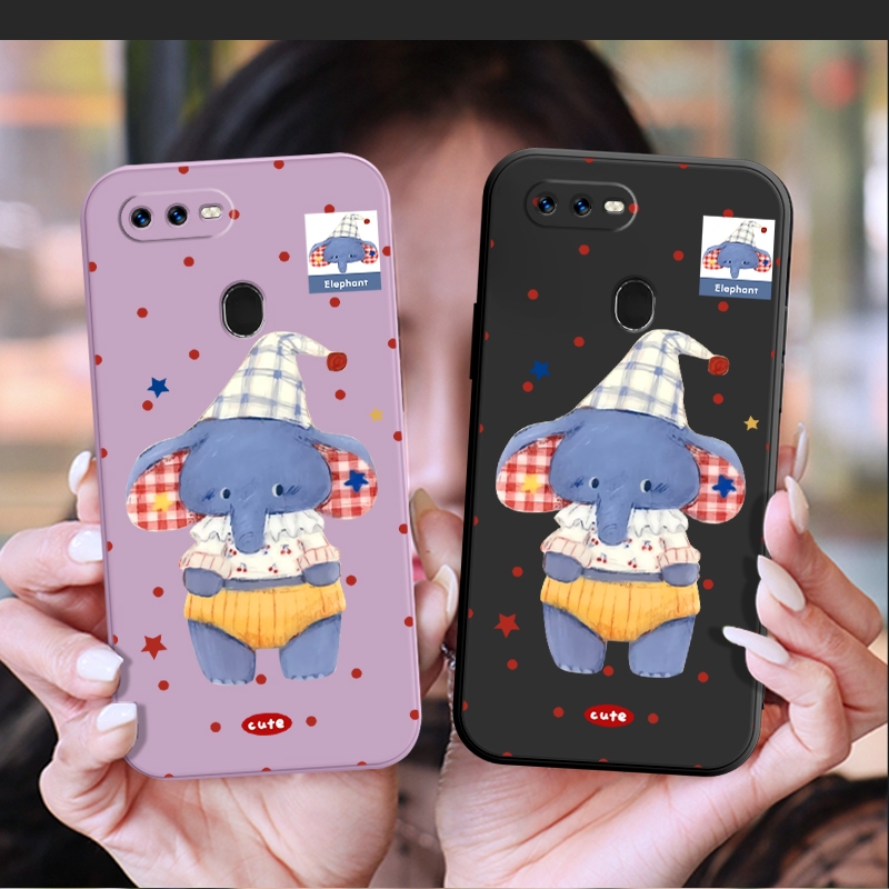 เคสสําหรับOPPO A7 2018 A5S AX5S AX7 A7N A12 A12S A11K REALME C30 A57 2022 C30S A77 4Gน่ารักช้างSerie
