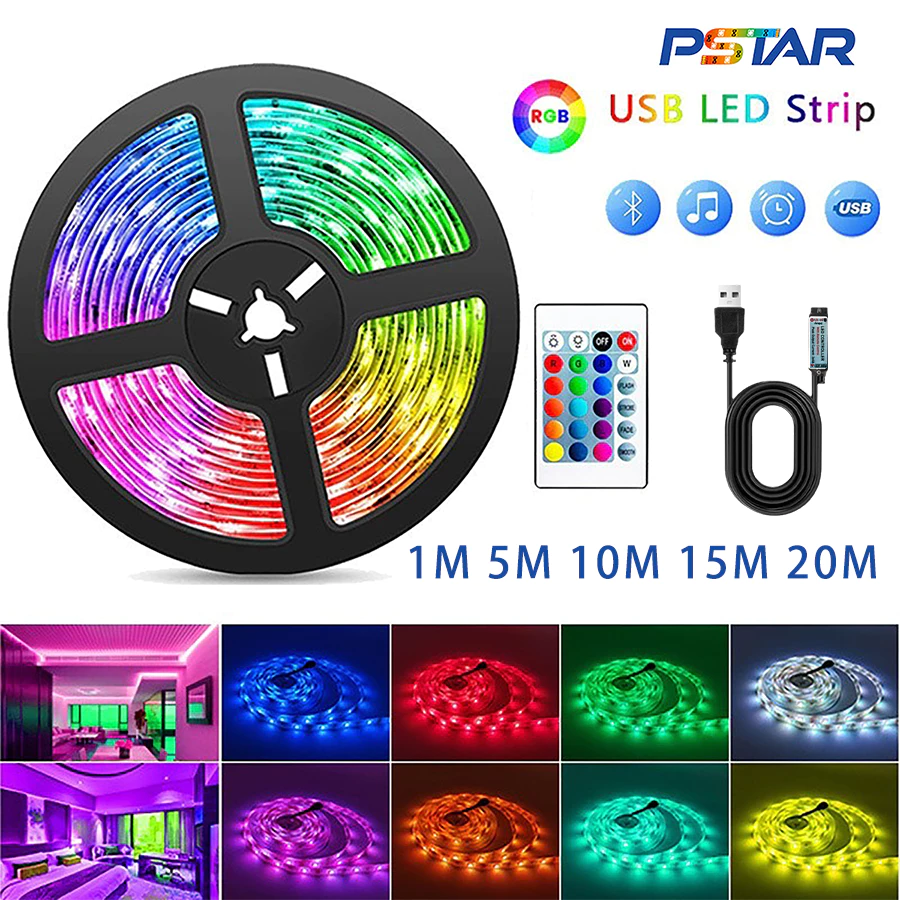 ไฟแต่งห้อง โคมไฟตกแต่งห้อง แถบ LED RGB 5050 ทีวี คอมพิวเตอร์ แบ็คไลท์ ตกแต่งห้อง โคมไฟ