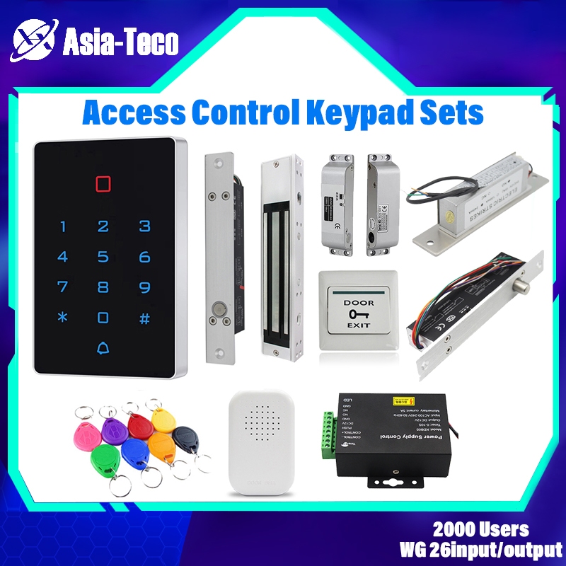 RFID Card Reader ชุด Access Control keypad ชุดประตูล็อคเปิด WG26 เอาต์พุต Anti-disassembly Alarm