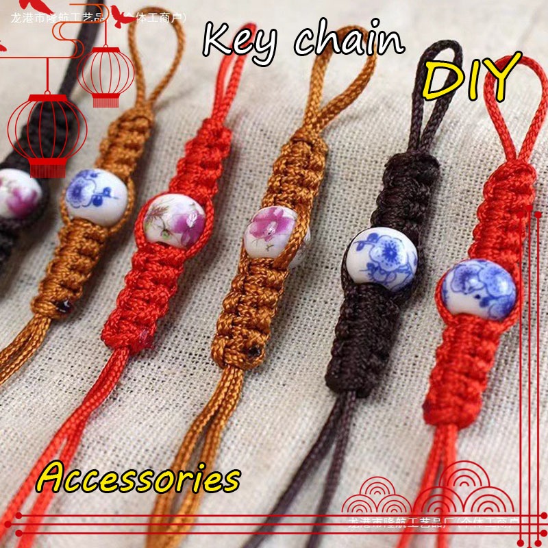 (10 ชิ้น)สีม่วงหม้อดินเชือกพอร์ซเลนลูกปัดทอมือกังฟูชุดน้ําชาอุปกรณ์เสริมพิธีชงชาศูนย์จับคู่กาน้ําชาฝาเชือกมัด