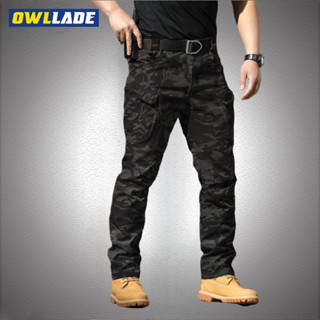 Owllade กางเกงคาร์โก้ยุทธวิธีสําหรับผู้ชาย IX7Stretch In Nig…