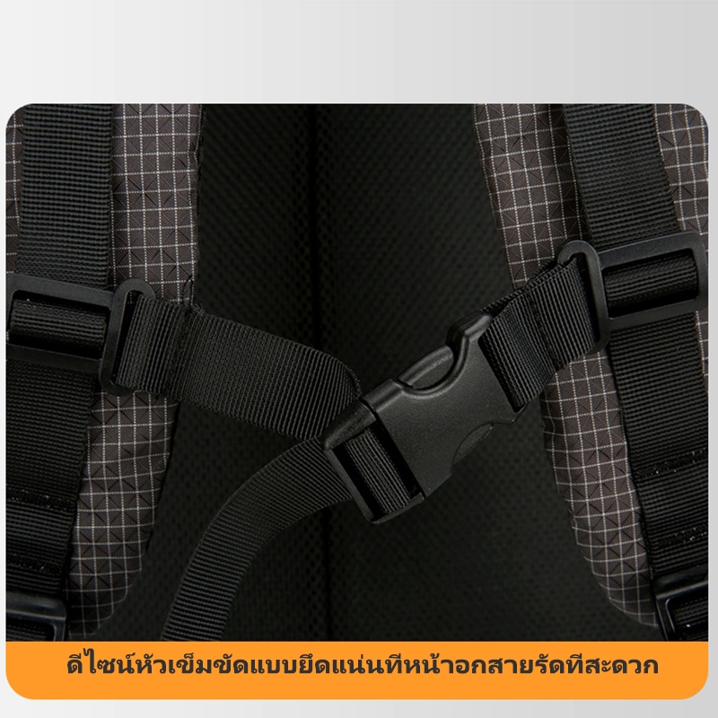 สำหรับผู้ชาย กระเป๋าปีนเขากลาง แจ้งพับได้เดินป่าเดินทางกระเป๋าเป้สะพายหลังกันน้ํา - รูปที่ 6