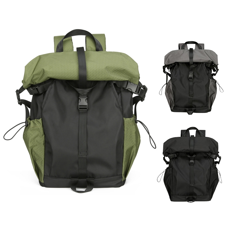 สำหรับผู้ชาย กระเป๋าปีนเขากลาง แจ้งพับได้เดินป่าเดินทางกระเป๋าเป้สะพายหลังกันน้ํา