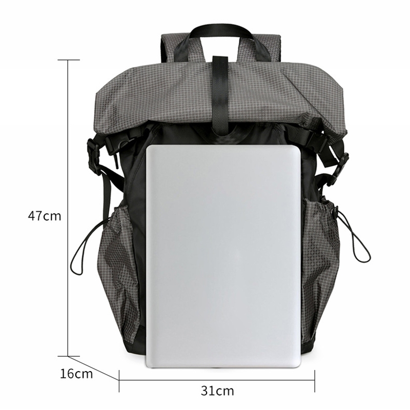 สำหรับผู้ชาย กระเป๋าปีนเขากลาง แจ้งพับได้เดินป่าเดินทางกระเป๋าเป้สะพายหลังกันน้ํา - รูปที่ 2