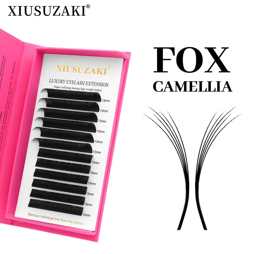 Fox Camellia Eyelash Extension Faux Mink Lashes ขนตาปลอมธรรมชาติและนุ่มขนตาปลอม