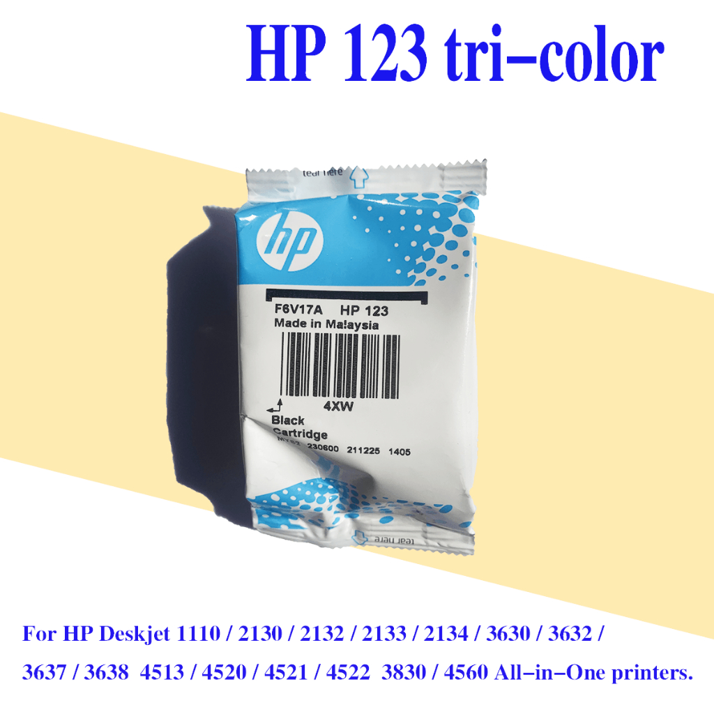 123 XL 123XL ตลับหมึกสีดําสําหรับ HP123XL สําหรับ HP123 สําหรับ HP Deskjet 2130 2131 เครื่องพิมพ์