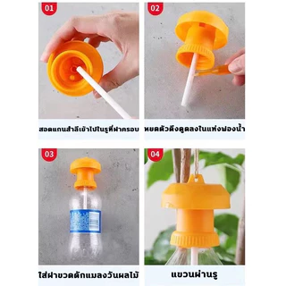 LEYINGMEI สารล่อแมลงวันทอง เมทิลยูจินอล 100% ชุดดักแมลงวันทอง ใช้กับขวดหลายประเภท ยาล่อแมลงวันทอง กําจัดทอง ผลไม้