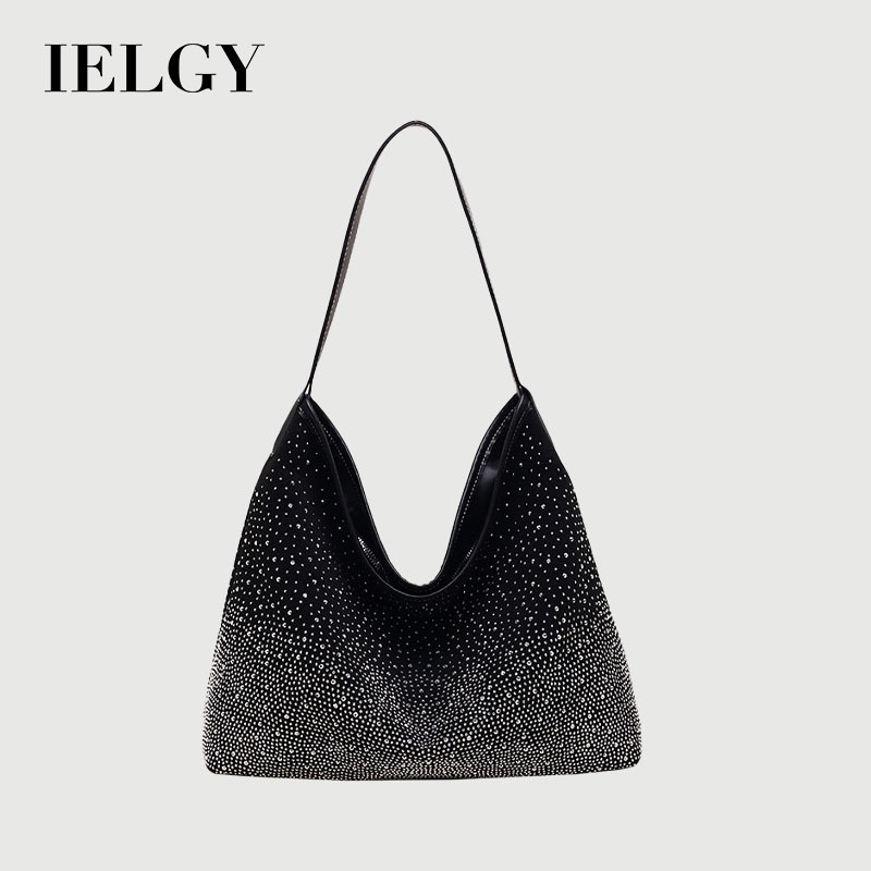 IELGY Bright Diamond Bag กระเป๋าโท้ทคุณภาพสูงแฟชั่นความจุขนาดใหญ่กระเป๋าสะพายไหล่เดียว Mes