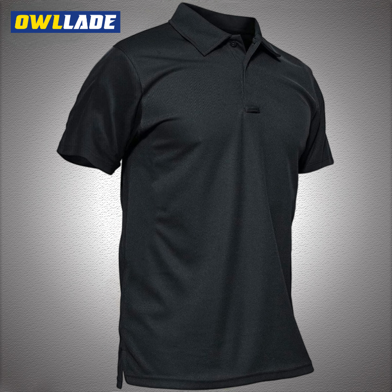 Owllade Tactical Polo for Men IXP สีดํา A01 2T