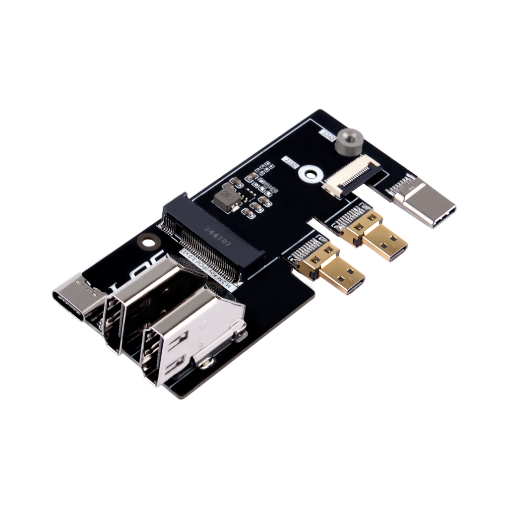 52Pi Micro HDMI to HDMI อะแดปเตอร์มัลติฟังก์ชั่น PCIe 3.0x1 M.2 NVMe 2230/2242 สําหรับ Raspberry Pi 5