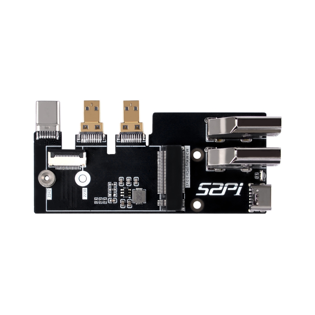 52Pi Micro HDMI to HDMI อะแดปเตอร์มัลติฟังก์ชั่น PCIe 3.0x1 M.2 NVMe 2230/2242 สําหรับ Raspberry Pi 5 - รูปที่ 2