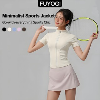 FUYOGI  High Waist Sports Short Skirt Lined Shorts With Pocket Fitness Yoga Tennis Golf Wear