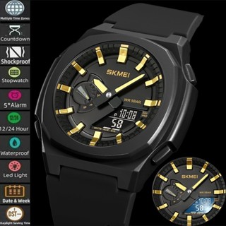 SKMEI สมี บุรุษกีฬานาฬิกา 5 ชุดนาฬิกาปลุกหลายเวลาโซนอะนาล็อก…
