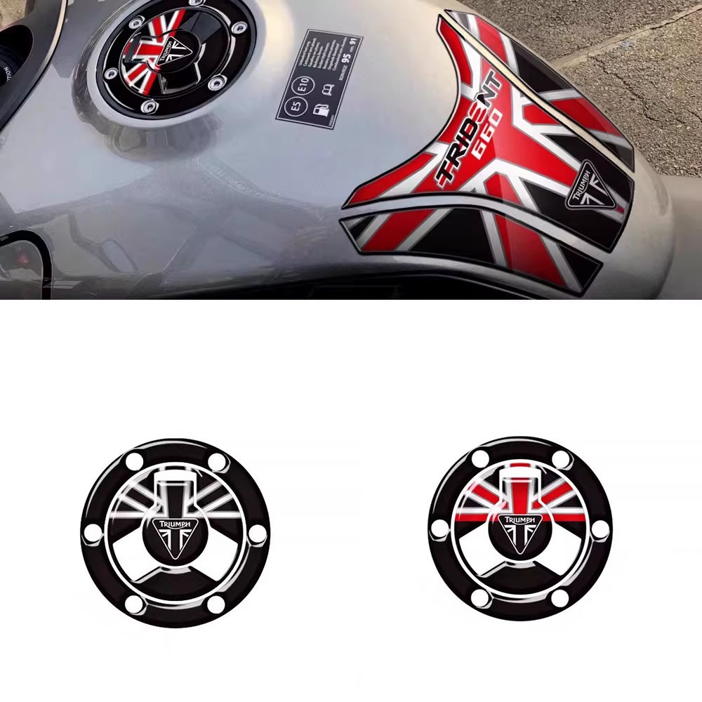 สําหรับ Triumph 3D ถังสติกเกอร์ Decal Trident 660 Tiger 660 850 900 ความเร็ว Triple RS 1050 Daytona 