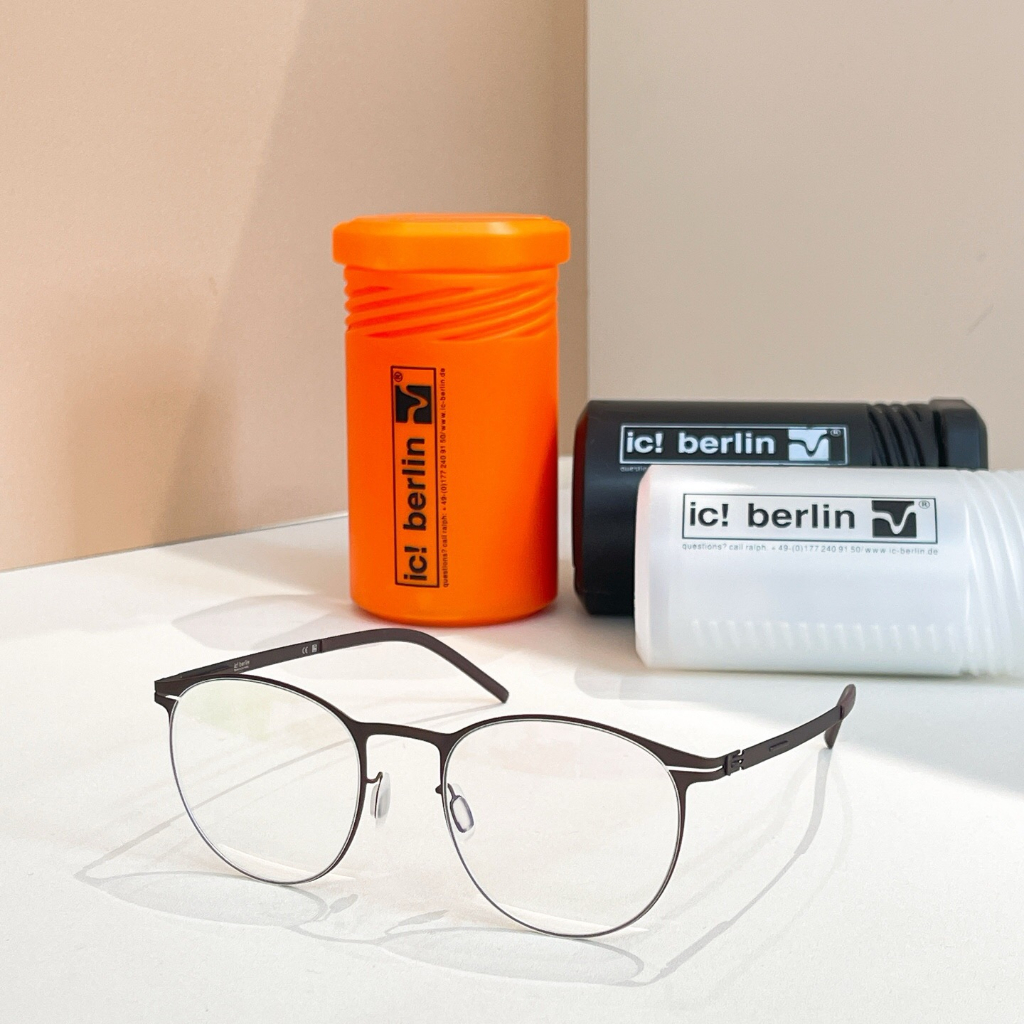 [คุณภาพสูง] ic!แว่นตา Berlin Alexander Retro Round Fashion Glasses Frame กรอบออปติคอล Unisex