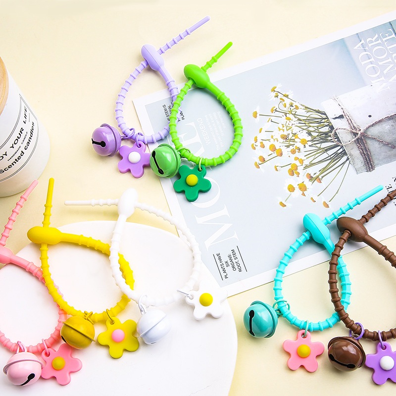 1 PC Creative Candy พวงกุญแจดอกไม้สาย Tie Bell พวงกุญแจกระเป๋าจี้ของขวัญ DIY อุปกรณ์เสริม