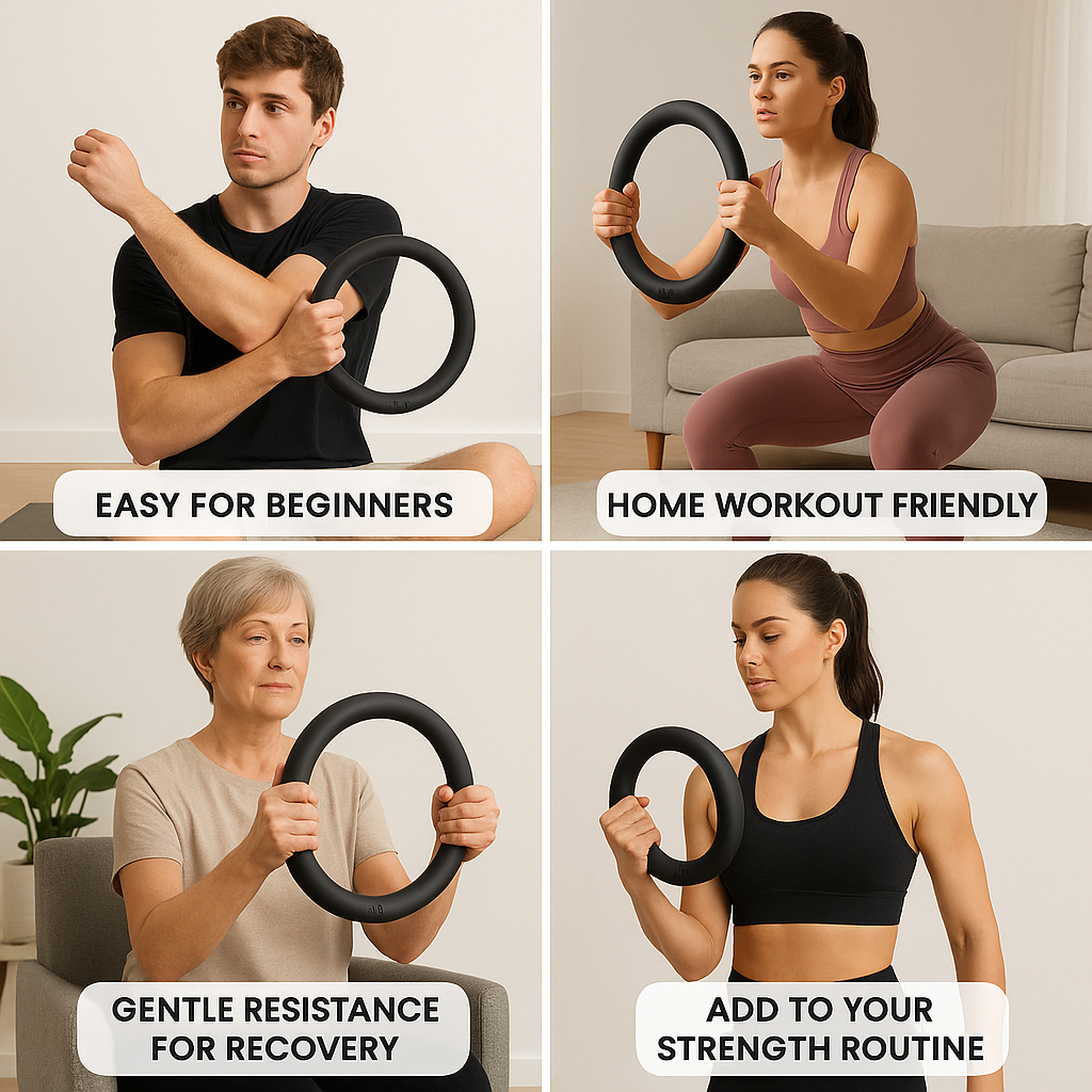 Defit ห่วงถ่วงน้ำหนักซิลิโคน5LB/10LB Pilates Yoga Fitness Ring กระชับสัดส่วน อุปกรณ์ออกกำลังกายที่บ้าน