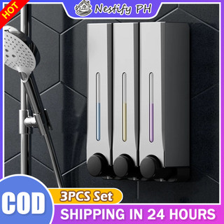 3-Size Modern Bathroom Soap Dispenser Set (1/2/3-Piece) | Waterproof, Durable & Easy Install | For Home/Hotel/Apartment