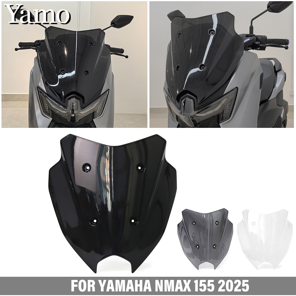 สําหรับ Yamaha NMAX 125 155 Turbo neo 2025 กระจกบังลมรถจักรยานยนต์ NMAX V3 แฟริ่งกระจกบังลมหน้า