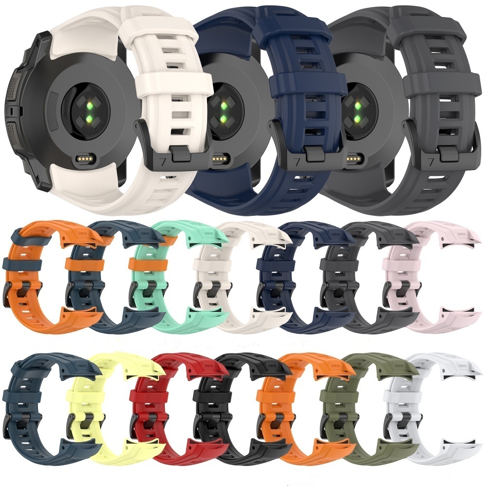 สายรัดซิลิโคนสําหรับ Garmin instinct 3 band สําหรับ instinct3 สายนาฬิกาสายรัดข้อมือกีฬาอุปกรณ์เสริม