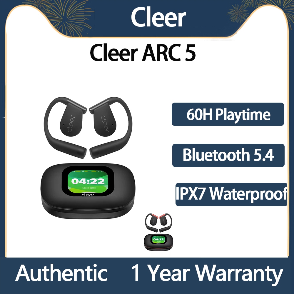 2025 ใหม่ Cleer ARC 5 เปิด AI หูฟังสมาร์ทกีฬาวิ่งหูฟังบลูทูธ DBE4.0 AMOLED หน้าจอสัมผัส 60 H long Endurance