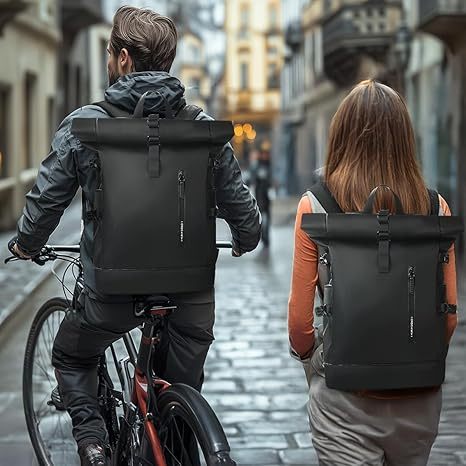 HEROIC KNIGHT حقيبة ظهر Rolltop مقاومة للماء ومضادة للسرقة — صورة 5