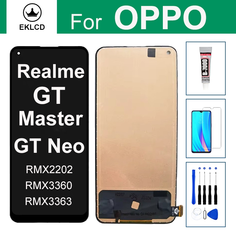 6.43 "หน้าจอสําหรับ OPPO Realme GT Master Edition Neo 5G RMX2202 RMX3363 LCD หน้าจอสัมผัส Digitizer Assembly