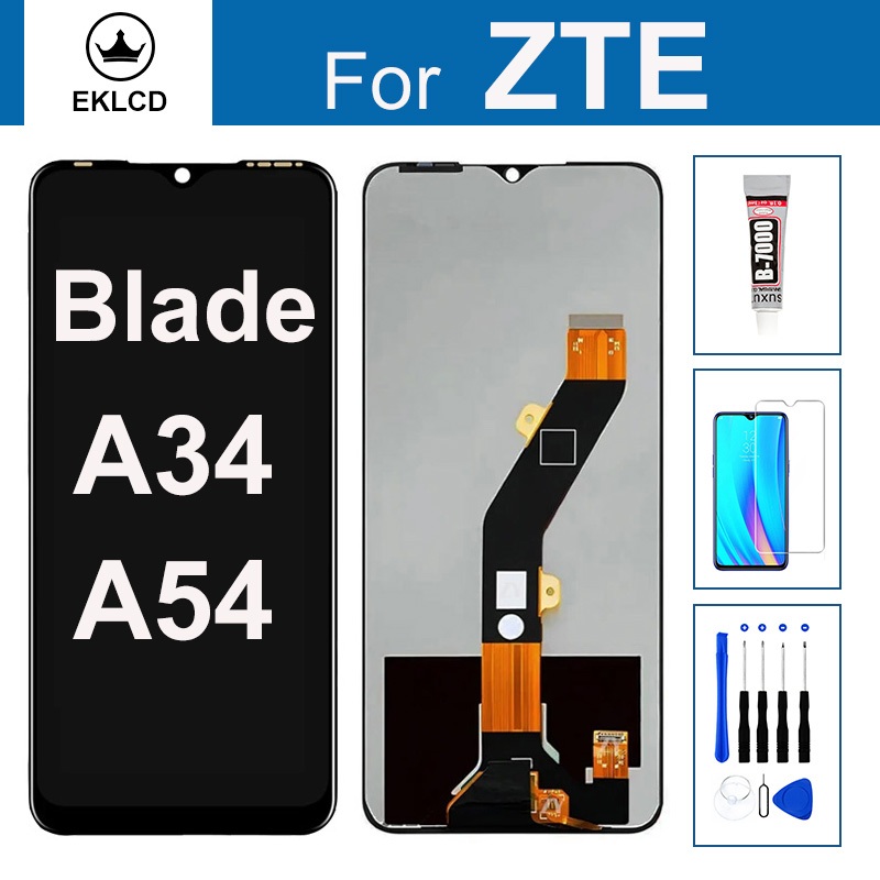 จอแสดงผลสําหรับ ZTE Blade A34 A54 LCD พร้อมหน้าจอสัมผัส Digitizer Assembly เปลี่ยนอะไหล่ซ่อม