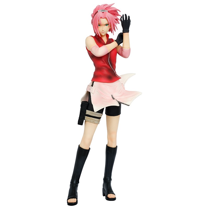 Naruto Action Figure Haruno Sakura Figuras อะนิเมะอุปกรณ์ต่อพ่วงคอลเลกชันรุ่นเครื่องประดับ 27.5 ซม.GK รูปปั้นตุ๊กตาของขวัญสําหรับเด็ก