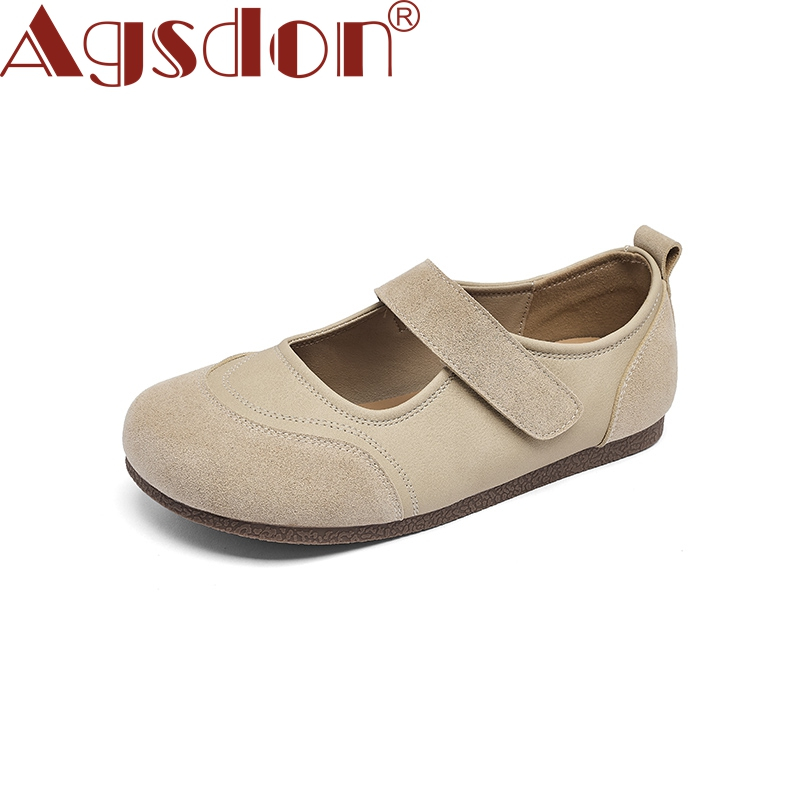 Agsdon Silver Single Shoes Womens 2025 Summer Puff Soft Sole French Fashion Baotou Mary Jane Shoes