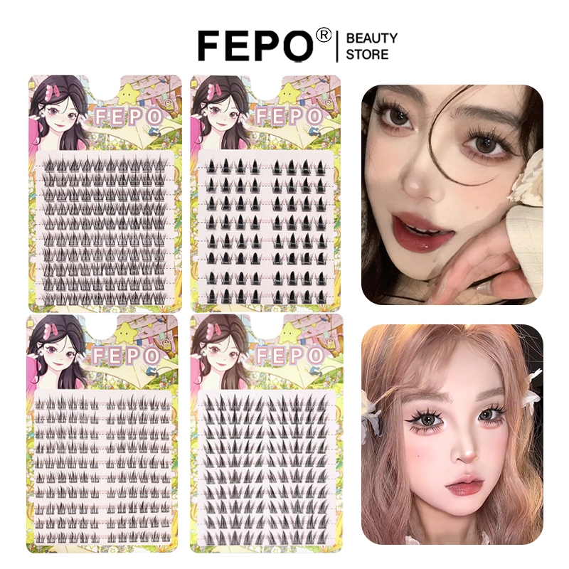 FEPO ขนตาปลอม 10 แถวที่สวมใส่สบายและมีน้ําหนัก 10 มม.-13 มม - รูปที่ 5