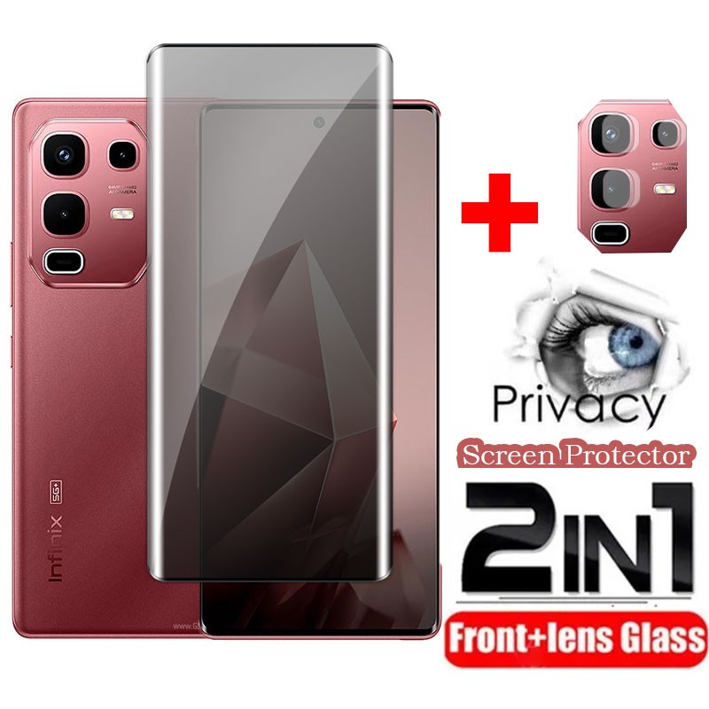 ป้องกันหน้าจอสําหรับInfinix Note50S 5G Note50 S note 50S note50X note50Pro + 50Pro 4G 2025 3Dโค้งความเป็นส่วนตัวAnti-Spyคลุมทั้งหมดกระจกนิรภัยกล้องเลนส์ฟิล์มClass